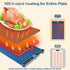 LPZNUYVC 9 Settings, Food Warming Mat, Silicone Heating Tray with Temperature Foldable Quick Heating Pad, Kids Lock