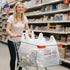 1000 Count 11.5" 6.5" 21", IUI Thank You T-Shirt Plastic Bags, White Grocery Bags with Handles, x x Retail Shopping
