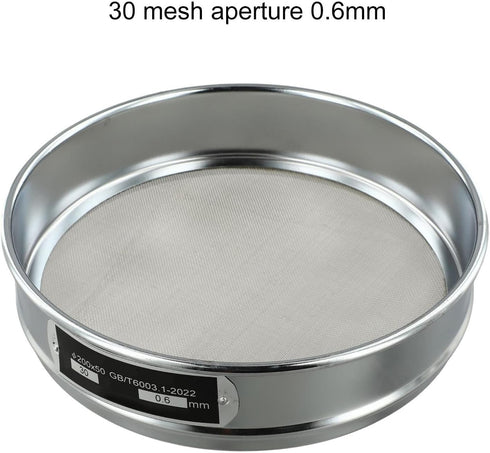 20cm 10 304 Tool(30 FABULETTA Stainless Steel Test Sieve Diameter Laboratory Grade Mesh Chrome Plated Frame Stainless