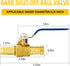 Metalwork Forged Brass Full Port Shut Off PEX Ball Valve, 5/8" Barb x 5/8" Barb, 90 Degree, 2 Pcs