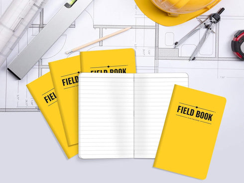 Elan Publishing Company Pocket Journal/Field Notebook - 3.5"x5.5" - Yellow - Lined Memo Book - Pack of 5
