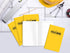 Elan Publishing Company Pocket Journal/Field Notebook - 3.5"x5.5" - Yellow - Lined Memo Book - Pack of 5