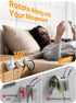 LISEN 6-Pack 360Rotating Rotatable Cord Holder for Nightstand, Magnetic Clips, No-Residue Adhesive Cable Management