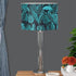 Yzaoxia Teal Leaf Pattern Drum Lamp Shade Tropical Leaves Lampshade for Living Room Bed Room Drum Lampshades Floor Lamp