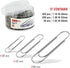 RUBEX 700 Paper Clips, Silver, Assorted Sizes for Office, School, Document Organization