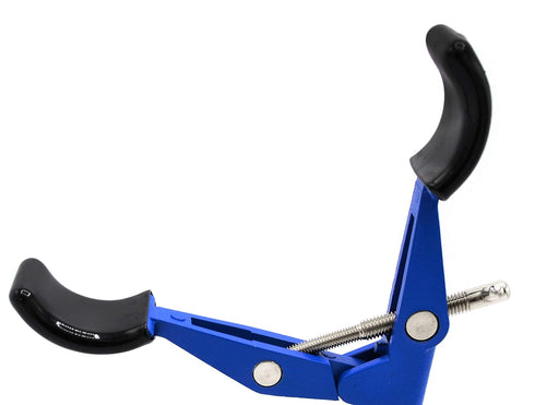 EISCO 2 Prong Burette Clamp on Stainless Steel Rod - Vinyl Coated, 4.25" Max Opening, 5.5" Rod