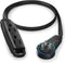 Maximm 360 Degree Rotating Flat Extension Cord, 1 Ft Multi 3 Outlet Power Cord, 16 AWG UL Certified