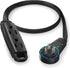 Maximm 360 Degree Rotating Flat Extension Cord, 1 Ft Multi 3 Outlet Power Cord, 16 AWG UL Certified