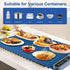 LPZNUYVC 9 Settings, Food Warming Mat, Silicone Heating Tray with Temperature Foldable Quick Heating Pad, Kids Lock