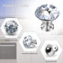 MroMax 5 Pcs Crystal Glass Dresser Knobs, 30mm Diamond Pull Handles with Silver Zinc Alloy Base