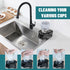 360 Glass Rinser for Kitchen Sink, High Pressure Degree Rotating Spout Glass Rinser with Pull-out Spray Gun Design