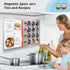 Magnetic Board, 17.1" x 11.8" Magnet Display for Wall, Refrigerator, Cabinet, with Dual Lock Tape for Hanging