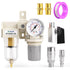 TAILONZ PNEUMATIC 1/4 Inch NPT Air Tool Compressor Filter Combo, Pressure Regulator with Gauge AF2000+AR2000