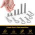 12Pcs M8 Clevis Pin and M3 X 60 R Shape Cotter Assortment Kit, 304 Stainless Steel Flat Head Pin Cotter for Hitch Lock