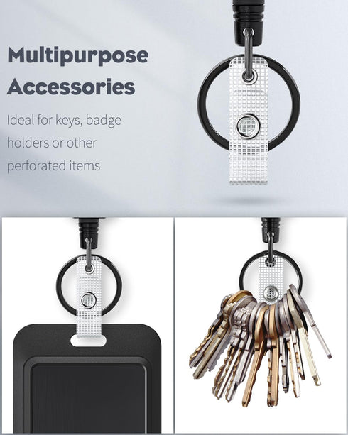 Uniclife Retractable Keychain - Heavy Duty Badge Holder with Strong ABS Casing and 31.5 Inch Steel Wire Rope