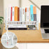 ENCIMART Tabletop Bookshelf Organizer, Adjustable Desk Shelf for Top of Desk in Living Room, Home, Office, Stainless