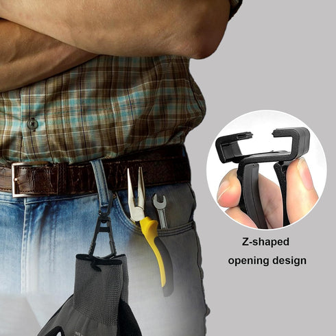 YAKOTAKI 4Pcs Glove Clips for Work Glove Holders, Powerful Bite Glove Holder for Belt and Pants, Prevent Loss and Free