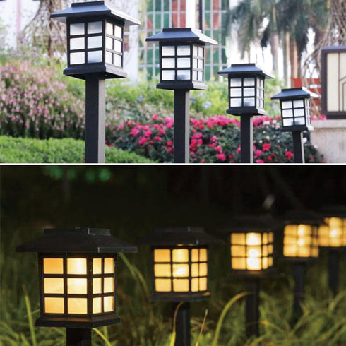 8 Pack Outdoor Solar Powered LED Garden Lights Landscape Lighting Waterproof Stake Path Lights for Patio Yard Backyard