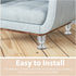 TOMETURE 4pcs Aluminum Alloy Sofa Legs Oval Shape Modern Furniture Feet Metal Cabinet Dresser Desk Side Table Legs
