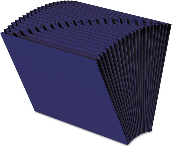 Smead Colored Expanding File, Letter Size, 21 Pockets, Alphabetic (A-Z), Navy Blue (70720)