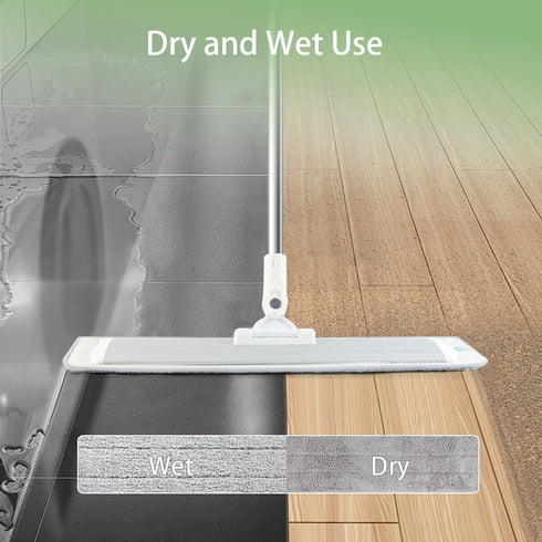 Commercial 18" Inch 4 (PT12-WET) CQT Flat Microfiber Floor Mop Cleaning System Wet Dry and Dust Hardwood with Washable