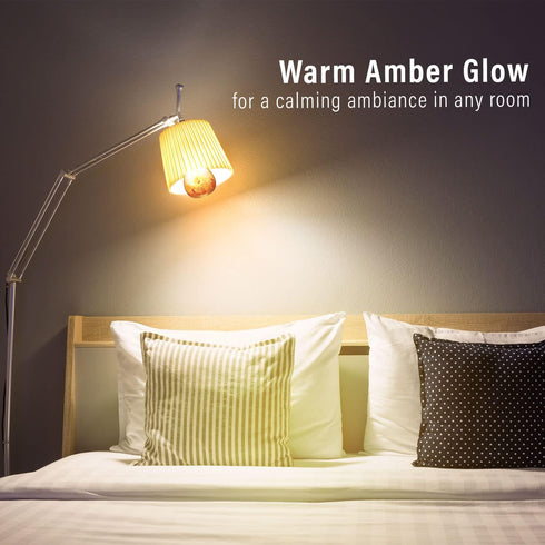 Bulb, 60-Watt Bulb 4 Count Himalayan Glow LED Light Patent Design Equivalent, Warm Amber Glow, Salt Light