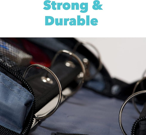 Case-it The Dual 2-in-1 Zipper Binder, 1.5 Inch D-Rings, Includes Pencil Pouch, Multiple Pockets, Spearmint Dual-101