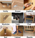 Bxbdcha 20PCS Furniture Corner Connector - Universal Stainless Steel L Brackets for Wood,Hardware Metal Angle Bracket