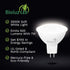 Bioluz LED 6 Pack MR16 Bulb, 50W Halogen Replacement, Non-Dimmable 7W 3000K, 12V AC/DC, Pack of 6