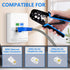 Delgada RJ45 Ethernet Crimping Tool Kit - 4in1 Professional Cutter Stripper for RJ-11, RJ-12, RJ-45 with 20pcs Cat5e