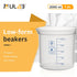 ULAB Stackable Graduated Plastic Beakers, 2000ml (68oz) Volume, Easy-to-Read Blue Printings, UBP1017