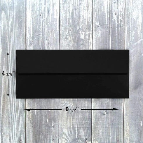 Hamilco Black Business Mailing Envelopes #10, 100 Pack 4 1/8 x 9 1/2"