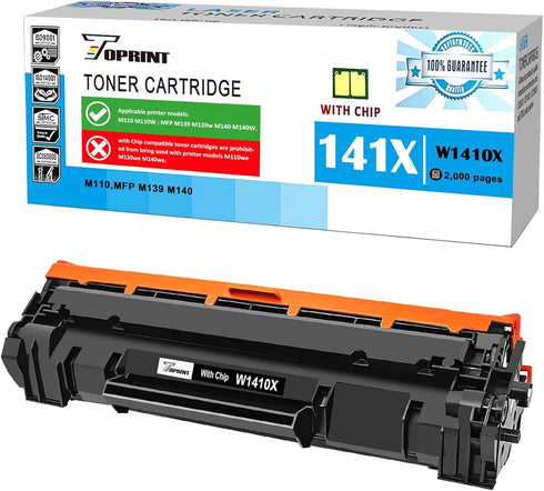 Not Compatible with M110we M139we M140we Printer, CHIP 141X W1410X (W1410A 141A) Compatible Toner Cartridge Black