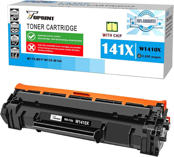 Not Compatible with M110we M139we M140we Printer, CHIP 141X W1410X (W1410A 141A) Compatible Toner Cartridge Black