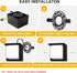 6000K 12W Outdoor Wall Light, Daylight Small Anti Rust Exterior Wall Lighting Fixtures, Black Square Wall Mount LED