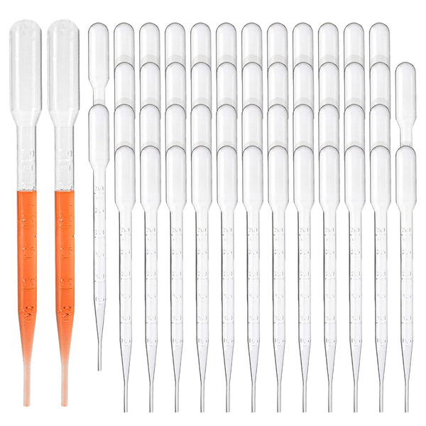 Disposable Transfer Pipettes Dropper, 3ml Plastic Pasteur Pipette, Pack of 200