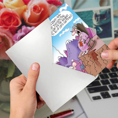 NobleWorks Hilarious Mothers Day Greeting Card, Cartoon Comic Humor with 5x7 Envelope - Life's Answers
