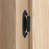 4 Pack (2 Pair) Matte Black Self Closing Cabinet Hinges for Flush Mount Kitchen Cabinet Door