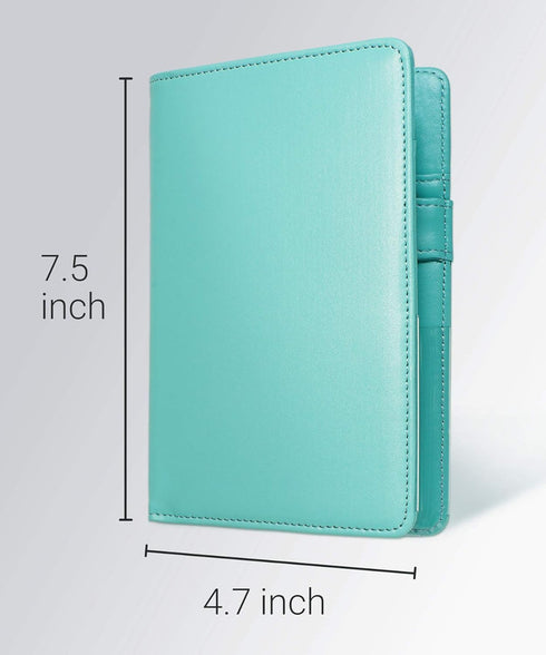 Mymazn Server Books for Waitress, Organizer Wallet for Restaurant Waitstaff, Guest Check Book Holder, Turquoise Green