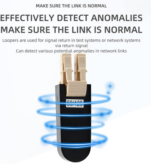 Fiber Optic Loopback Adapter, LC/MM Fiber Optic Signal Loop Connector (LC/UPC MM-50/125)