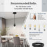 47Inches E26 Bulbs 1 Pack hansang Pendant Lights Kitchen Island, Modern Black Pendant Light Fixture, Kitchen Ceiling