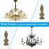 PATIKIL 23.5 73mm 1 Set (Pack 2) x Lamp Finials Caps Knob, Solid Brass Lamp Shade Top Decoration Screw Cap Nuts