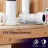 Midline Valve 582DD200 PVC Compression Coupling Pipe Fitting, 2'' White Plastic