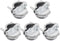 5 Pack 1 Inch NM Cable Clamp Type Connectors for Metallic Conduit Protect Cables, Silver-Zinc