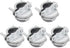5 Pack 1 Inch NM Cable Clamp Type Connectors for Metallic Conduit Protect Cables, Silver-Zinc