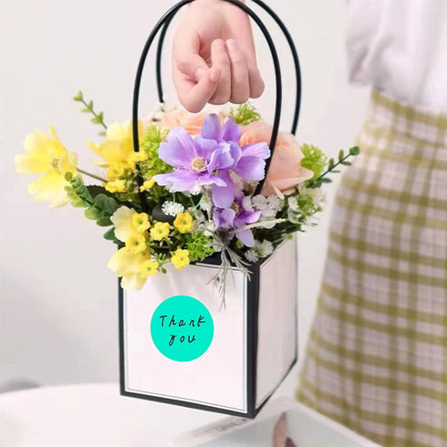 PARLAIM 2" Round Color Code Stickers, 500pcs | Aqua Color Coding Circle Dot Labels in Dispenser Box for Organization