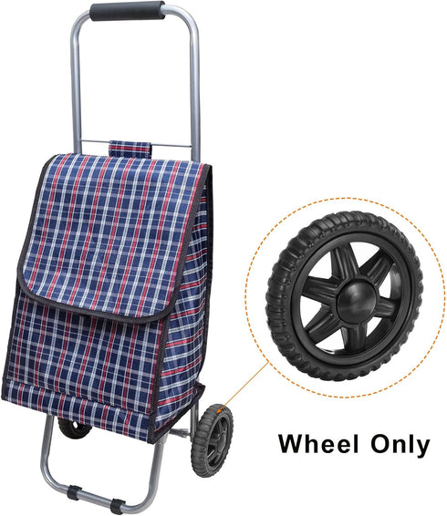 5 Inch, 4 Pack uxcell Shopping Cart Wheels Replacement Rubber Foaming Shopping Bag Trolley Wheel Repair for Folding