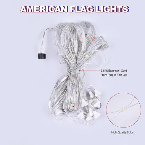 6.6 3.3 8 384 LGBTQ Pride Flag Outdoor x Foot, Modes Rainbow String Lights with Super Bright LED, Vivid Colors