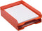 JAM PAPER Stackable Paper Trays - Orange, Desktop Document Organizer Tray, 2/Pack
