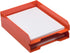 JAM PAPER Stackable Paper Trays - Orange, Desktop Document, Letter, & File Organizer Tray, Sold Individually